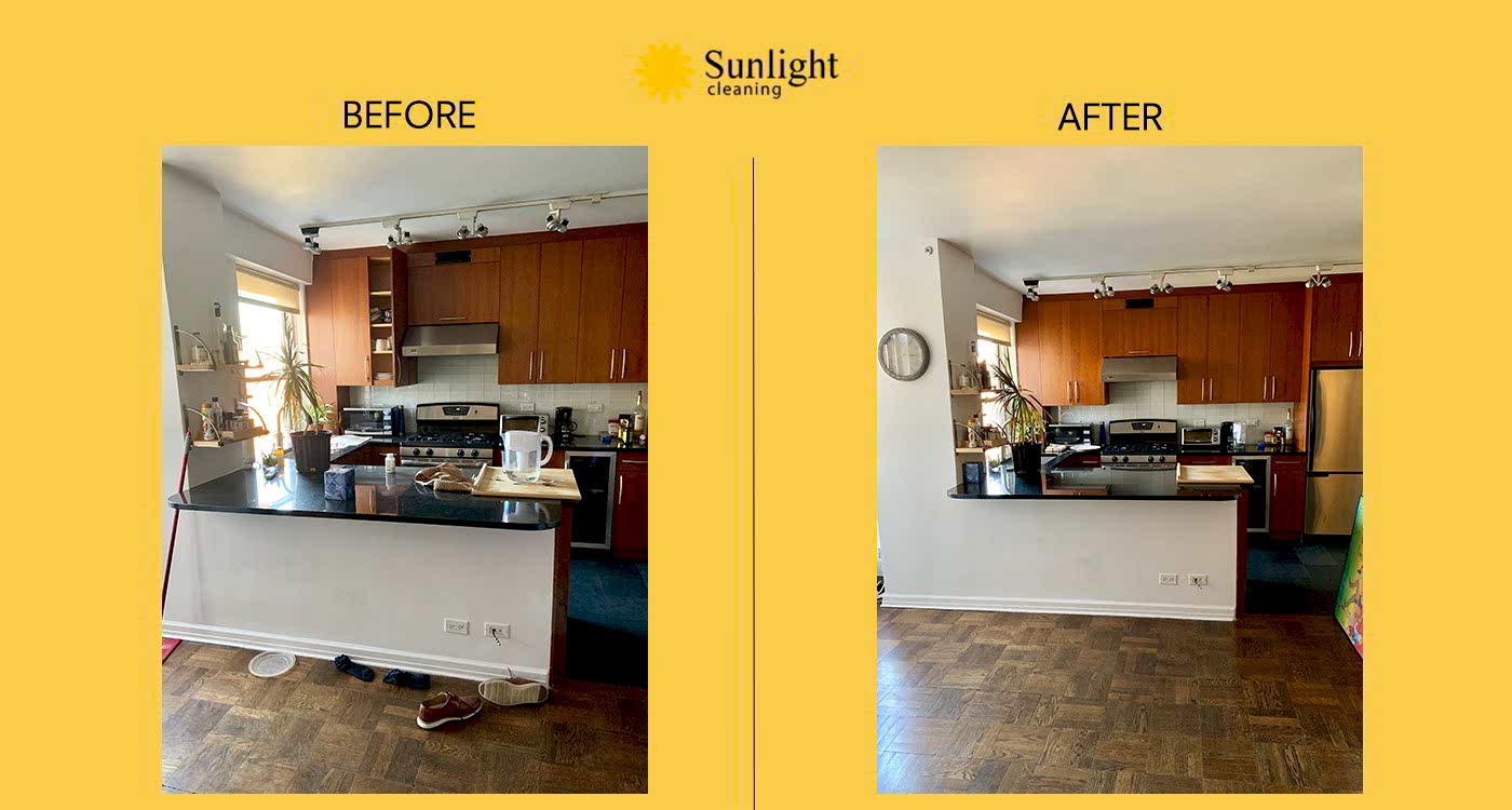 sunlight cleaning before and after work #9